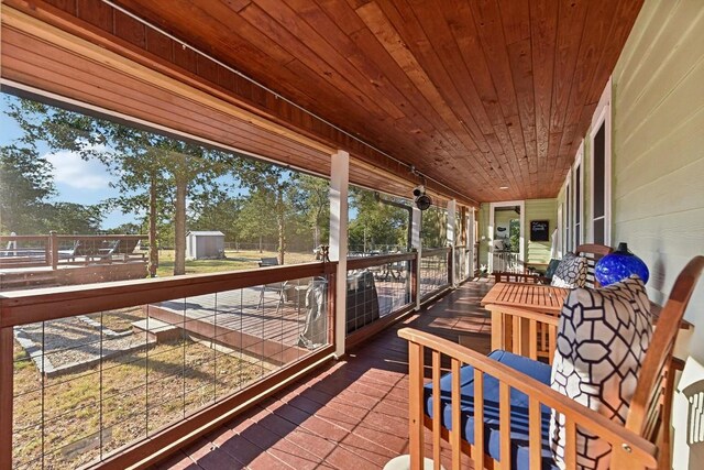 view of wooden deck