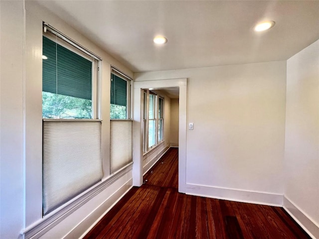 314 Pershing Ave, San Antonio, TX 78209 - empty room featuring dark wood-type flooring, baseboards, and recessed lighting