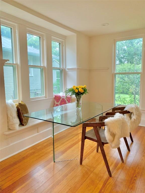 314 Pershing Ave, San Antonio, TX 78209 - dining room with baseboards and light wood-style floors