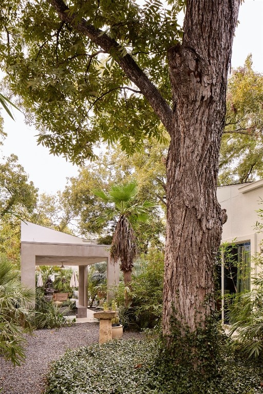 view of yard with a gazebo