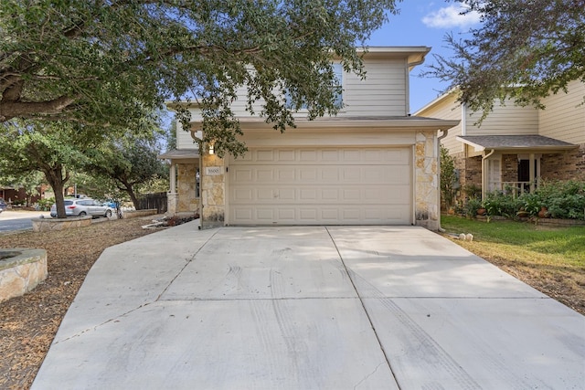 view of front of home featuring a garage