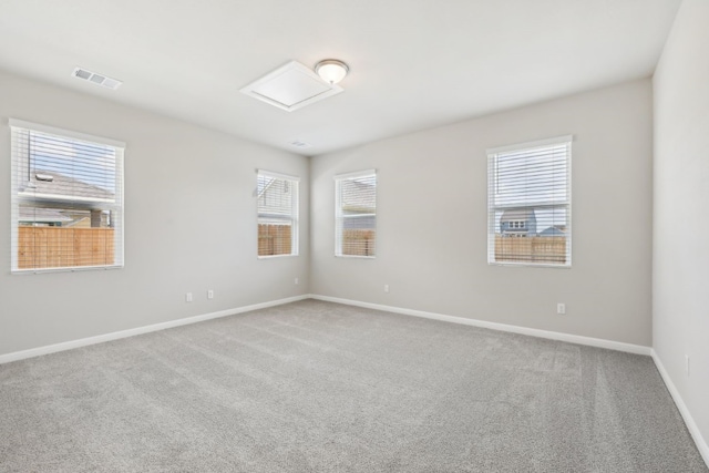 empty room featuring carpet and plenty of natural light