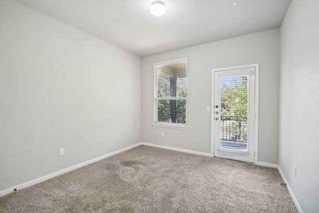 unfurnished room featuring carpet