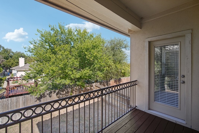 view of balcony