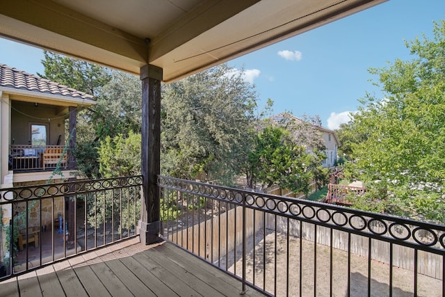 view of wooden deck