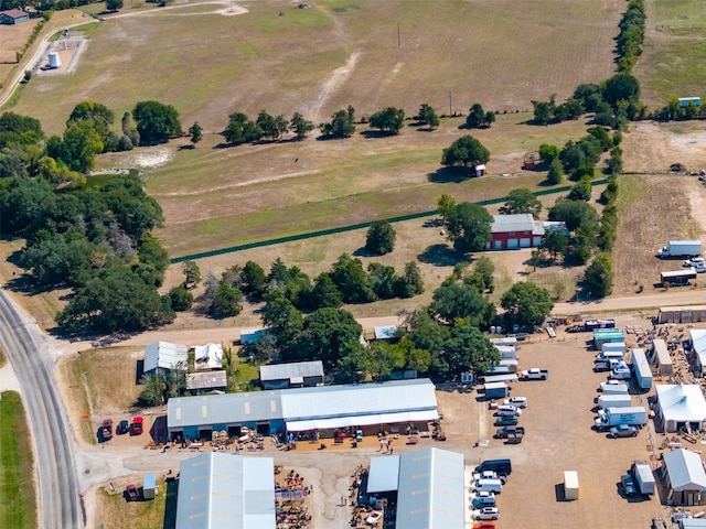 drone / aerial view with a rural view