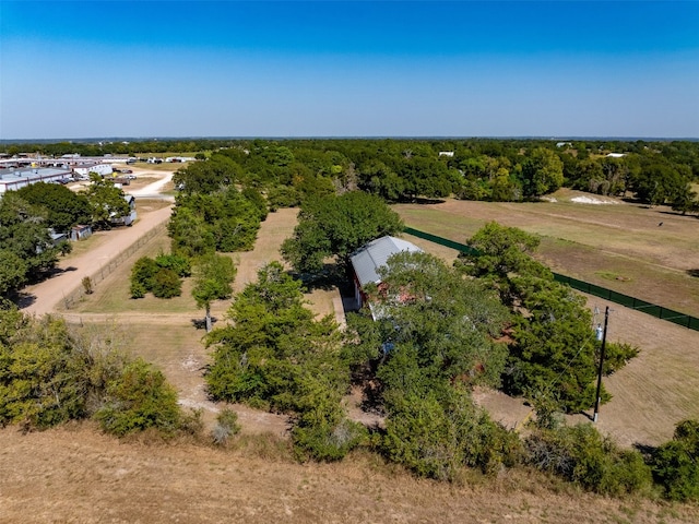 drone / aerial view with a rural view