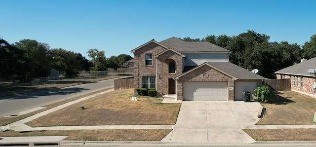 view of property with a garage