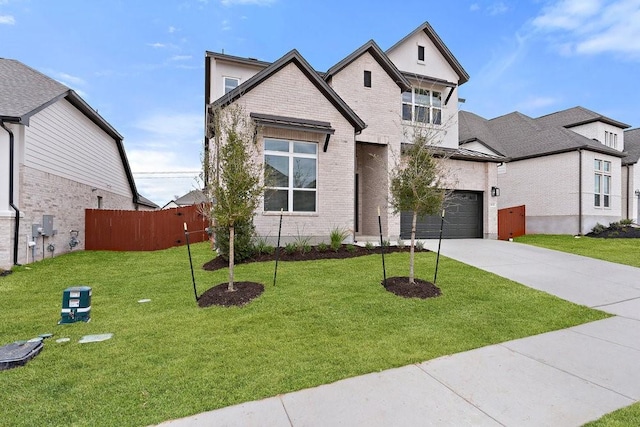 view of front facade with a front lawn