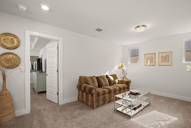 view of carpeted living room