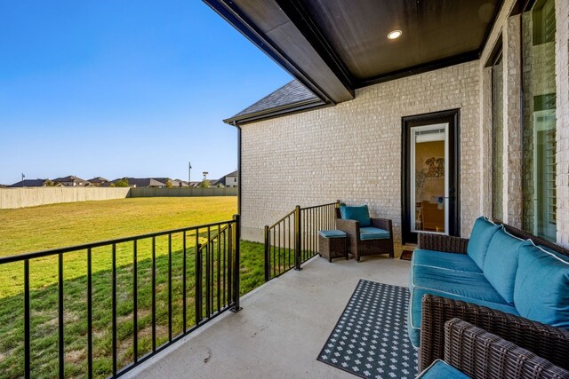 view of patio / terrace with an outdoor living space