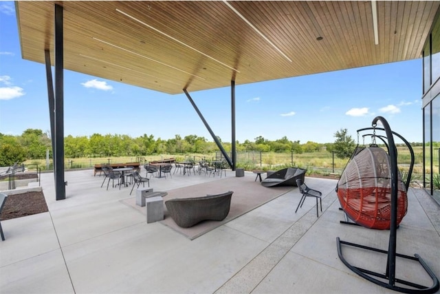 view of patio featuring an outdoor living space