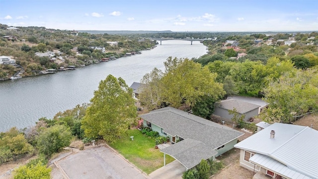 502 E Ave, Marble Falls, TX 78654 - aerial view of a large body of water and a notable bridge