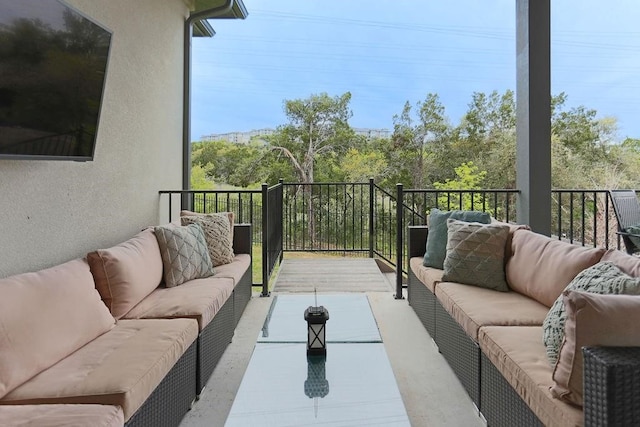 balcony with outdoor lounge area