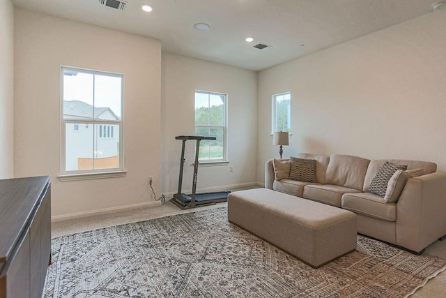 view of carpeted living room