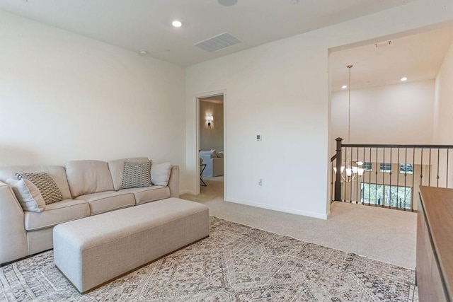 view of carpeted living room