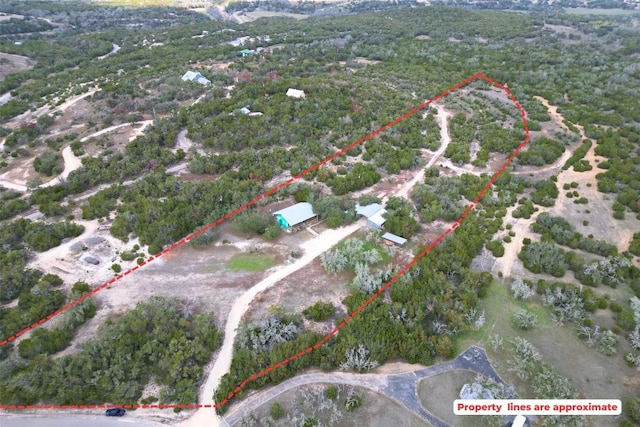 1401 Pursley Rd, Dripping Springs, TX 78620 - birds eye view of property with a rural view