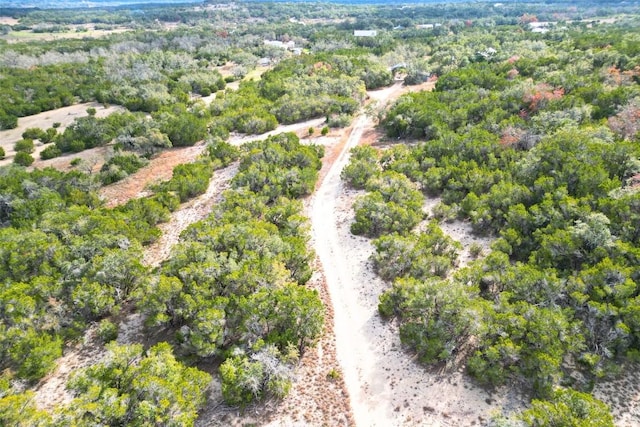 1401 Pursley Rd, Dripping Springs, TX 78620 - birds eye view of property featuring a wooded view
