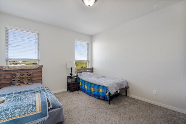 bedroom with carpet floors