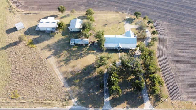 aerial view with a rural view