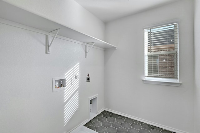 washroom featuring hookup for a washing machine and hookup for an electric dryer