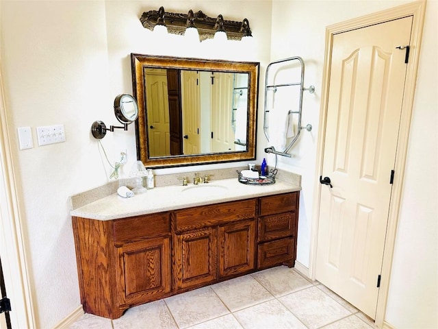 300 Copper Ln, Leander, TX 78641 - bathroom with vanity and tile patterned flooring
