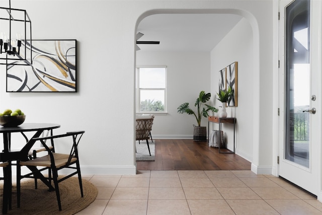 interior space featuring light hardwood / wood-style floors