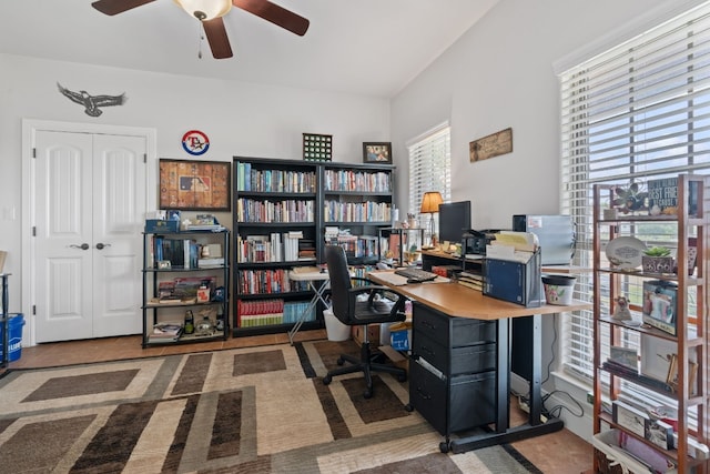 office with ceiling fan