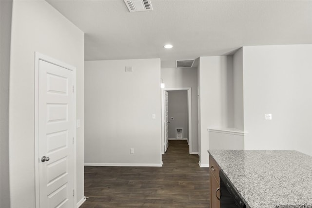 204 Lavender Ln, Elgin, TX 78621 - hall featuring dark wood finished floors and recessed lighting