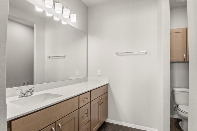 204 Lavender Ln, Elgin, TX 78621 - bathroom with wood finished floors and vanity