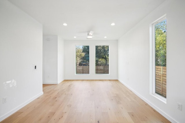 empty room featuring light hardwood / wood-style flooring