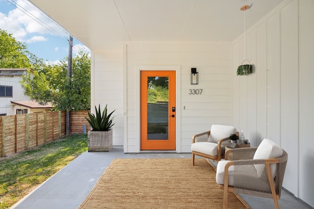 view of doorway to property