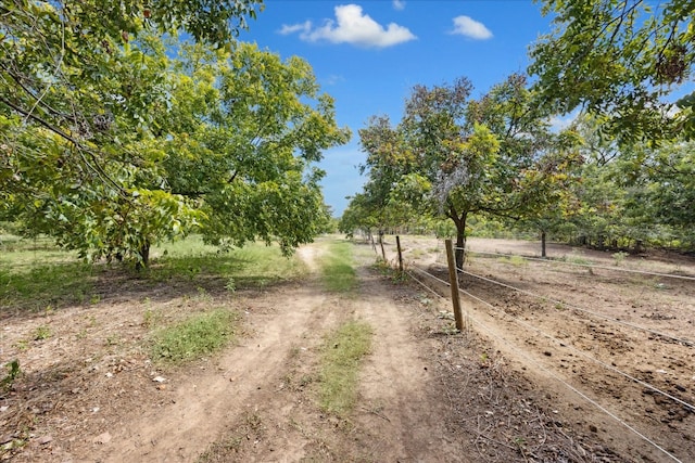 view of street featuring a rural view