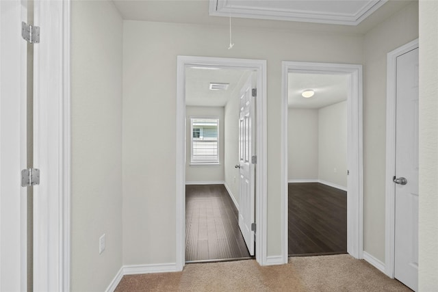 hallway featuring light hardwood / wood-style floors