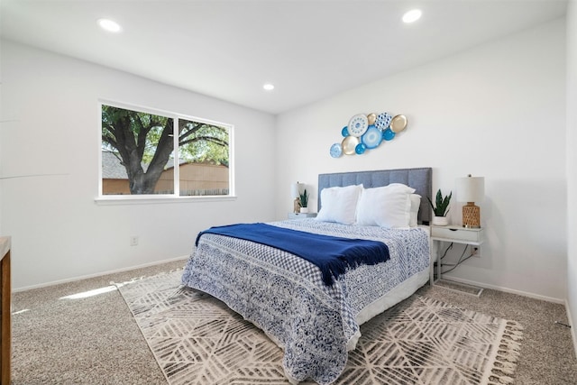 bedroom with carpet floors