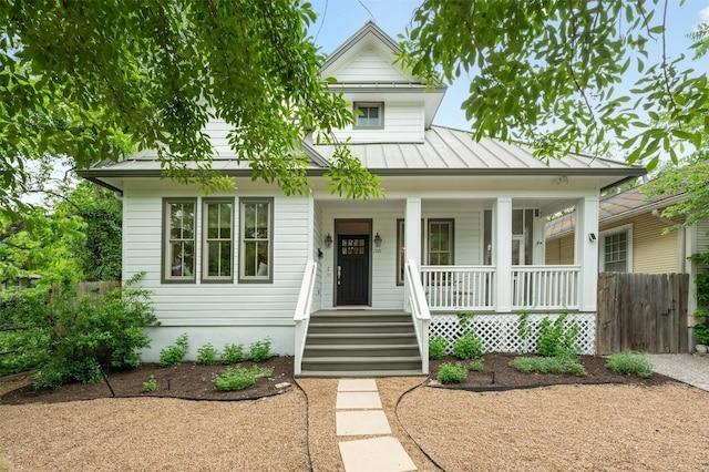 view of front of house with covered porch