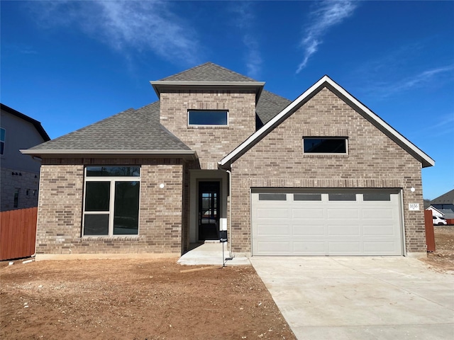 view of front of home featuring a garage