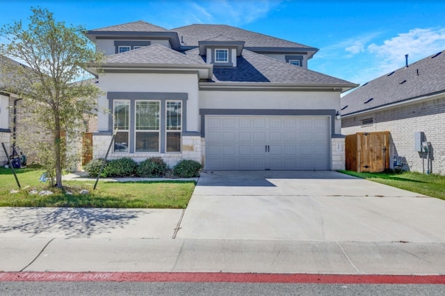 view of front facade featuring a front yard