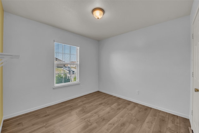 empty room featuring light wood-type flooring