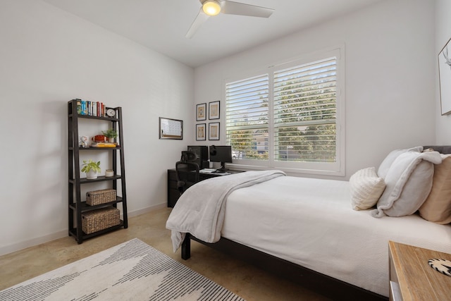 bedroom with ceiling fan