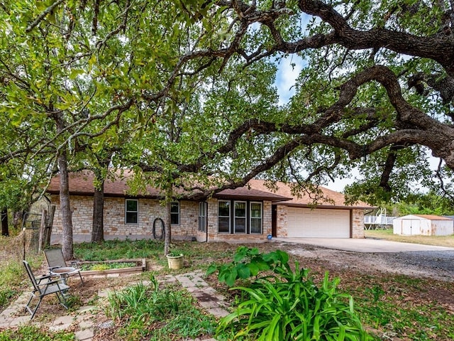 ranch-style house with a garage