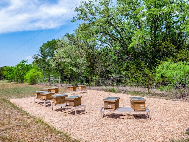 298 Jenkins Rd, Cedar Creek, TX 78612 - view of yard with a fire pit