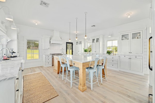 233 W Mill St, Round Top, TX 78954 - dining area featuring light wood finished floors