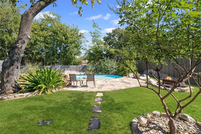 view of yard featuring a patio area