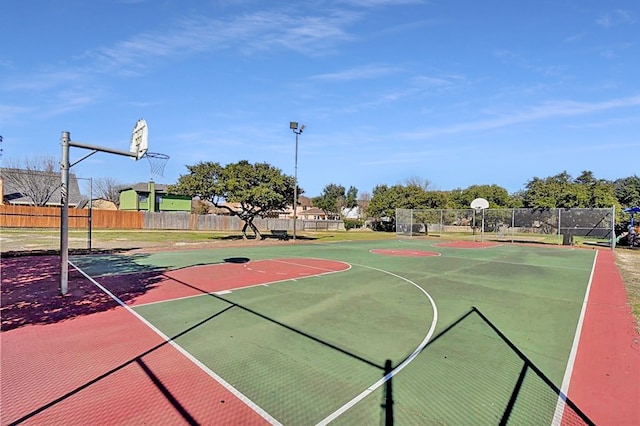 view of sport court