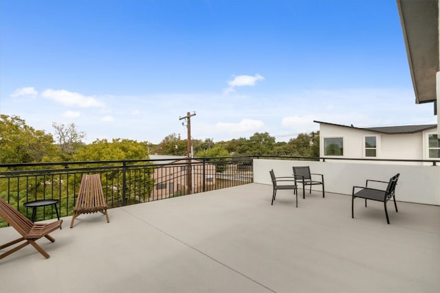 view of patio / terrace featuring a balcony