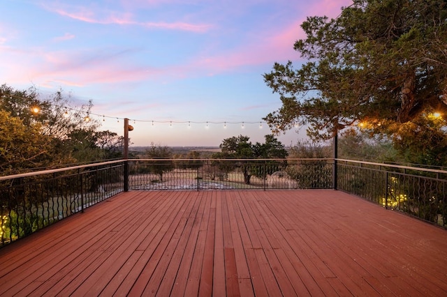 view of deck at dusk