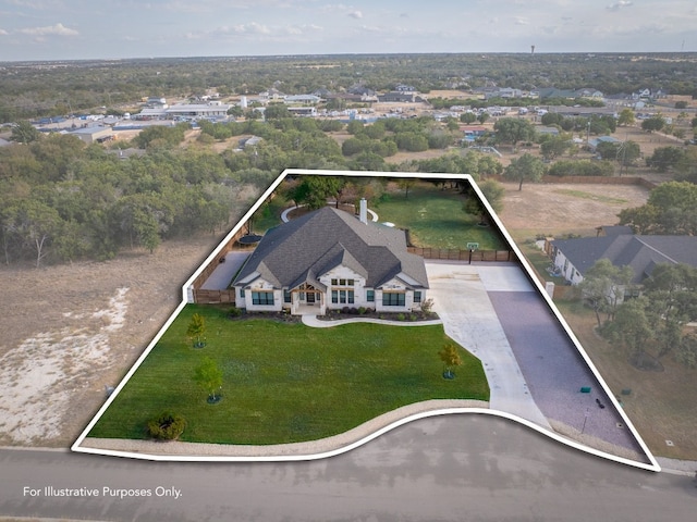 birds eye view of property