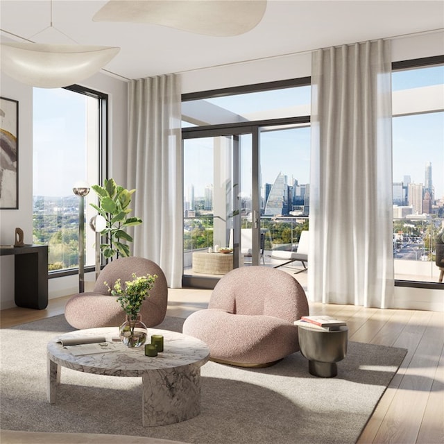 interior space featuring light hardwood / wood-style flooring