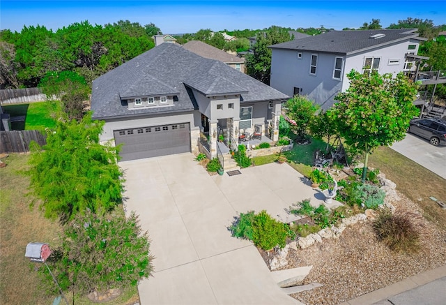 view of front of house featuring a garage